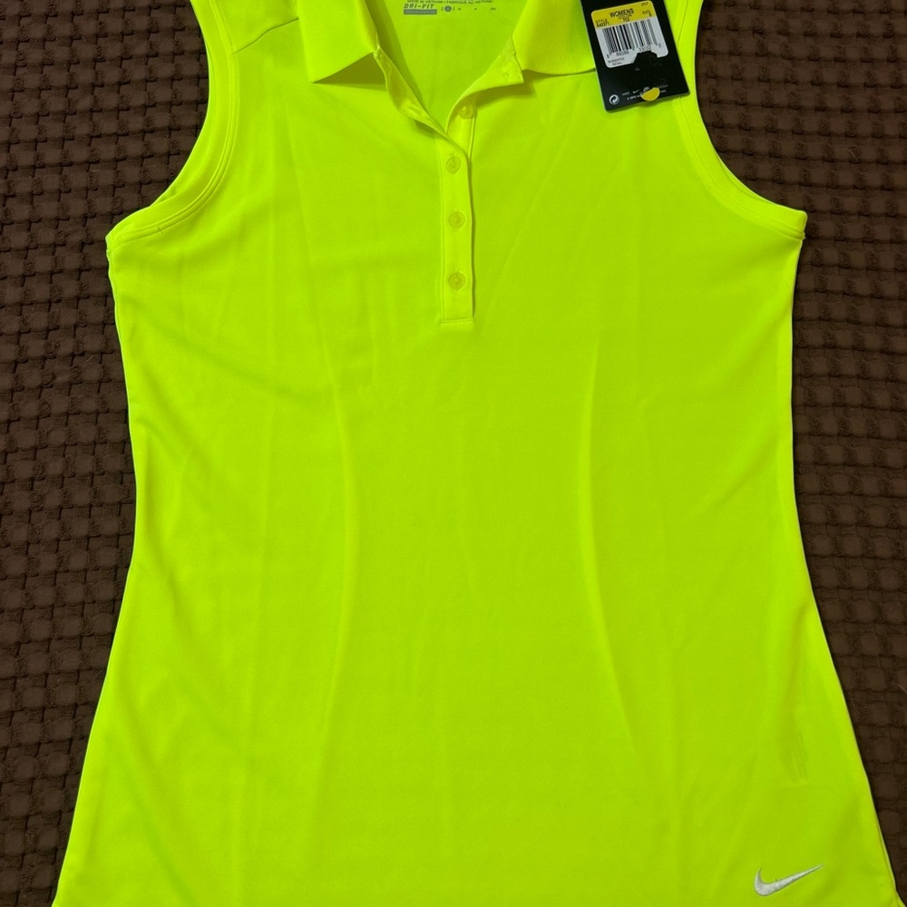 Nike Golf Sleeveless Victory Polo – Neon Volt (NWT) Size S